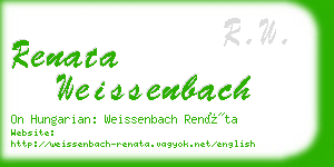 renata weissenbach business card